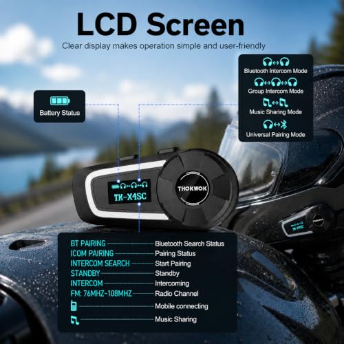 Helmet Bluetooth Headset (TK-X4SC Double Pack)