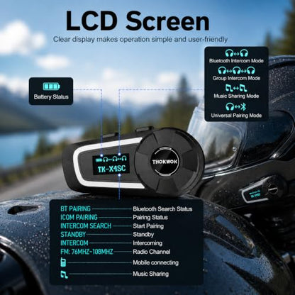 Helmet Bluetooth Headset (TK-X4SC Double Pack)