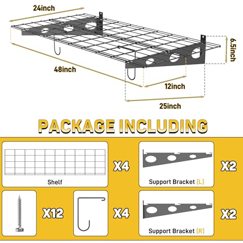 Garage Wall Shelves (Black)