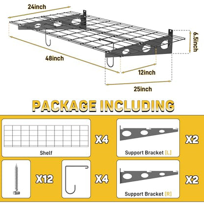 Garage Wall Shelves (Black)