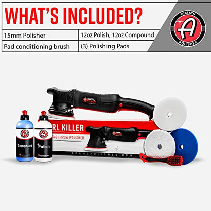 Swirl Killer 15mm Polisher Kit 7 Item Buffer Polisher Dual Action Machine (15mm Polishing Kit (7 Item))