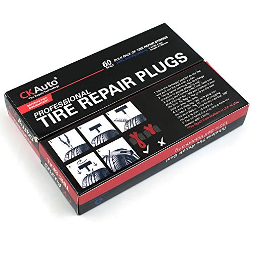 60 pcs 4" Black Tire Repair Strings Tire Repair Plugs (Black / 4" x φ0.236" 60pcs)