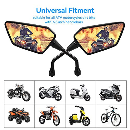 ATV Mirror Side Rearview Mirrors for Bike Motorcycle Scooter