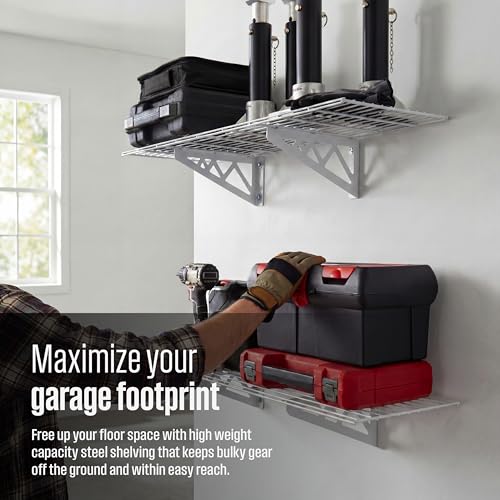 Steel Garage Wall Shelves 2 (12"x36" (2-Pack) / White)