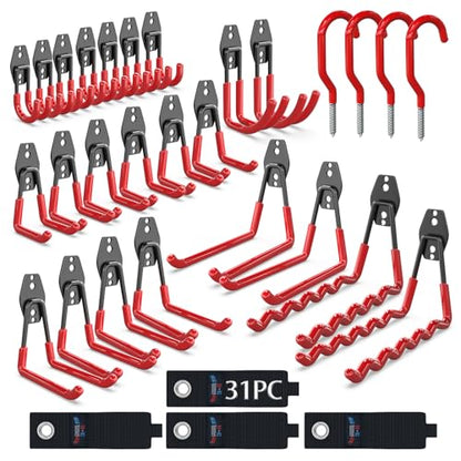 Heavy Duty Garage Hooks (Red / 31)
