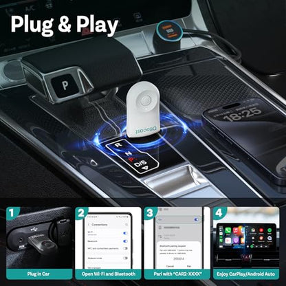 Mini 2025 Wireless CarPlay & Android Auto 2 (White)
