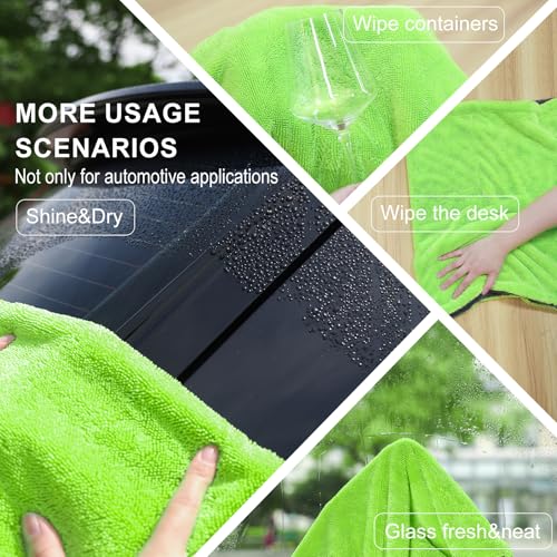 2 Pack XL Car Drying Towel (Gray-green)
