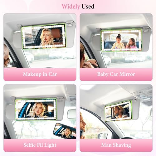 Car Sun Visor Vanity Mirror (Green / 1PCS)