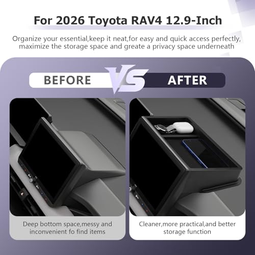 2026 RAV 4 Dashboard Storage Tray Compatible with 2026 Toyota RAV 4 Accessories Behind Screen Organizer 2026 RAV4 Limited