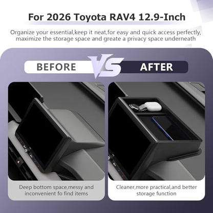 2026 RAV 4 Dashboard Storage Tray Compatible with 2026 Toyota RAV 4 Accessories Behind Screen Organizer 2026 RAV4 Limited