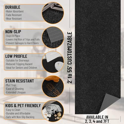 2x9 Runner Rug (Black / 2' x 9' (Runner))