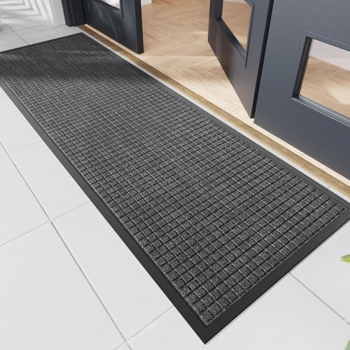Durable Front Door Mat (2' x 6' (Rectangular) / Gary-squares)