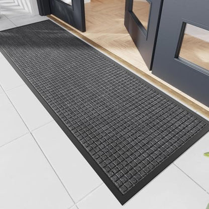 Durable Front Door Mat (2' x 6' (Rectangular) / Gary-squares)
