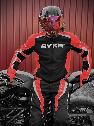 All Weather Motorcycle Gloves for Men & Women (Red / Small)