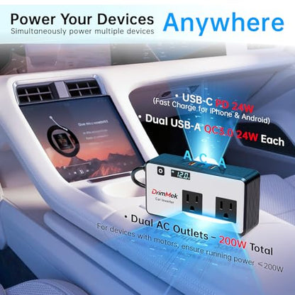 272W Car Power Inverter (White)