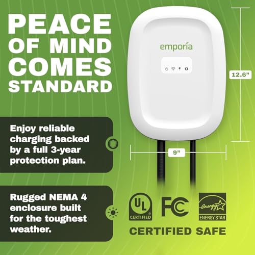 Level 2 EV Charger w (White / Hardwired J1772)