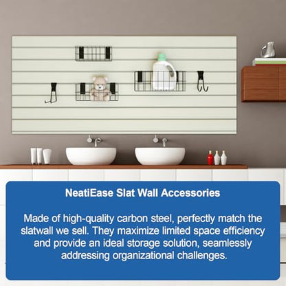 29 PCS Slatwall Accessories Kit for Garage Rooms Shops Storage (29 pcs / Black)