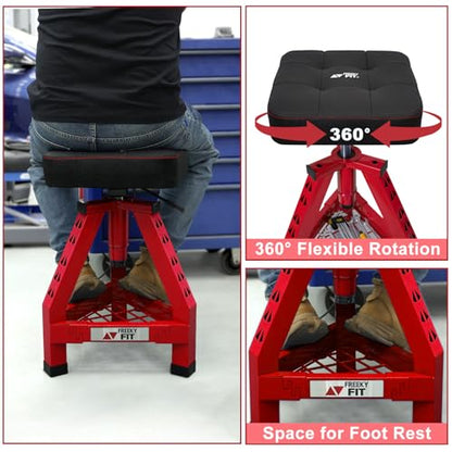 Adjustable Shop Stool (Red/24.4-28.3 Inch)