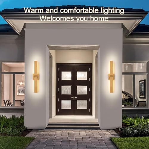 Modern LED Outdoor Wall Sconce 27.2" Gold Outdoor Wall Lights Exterior (Gold / 27.2 inch-1 Pack)
