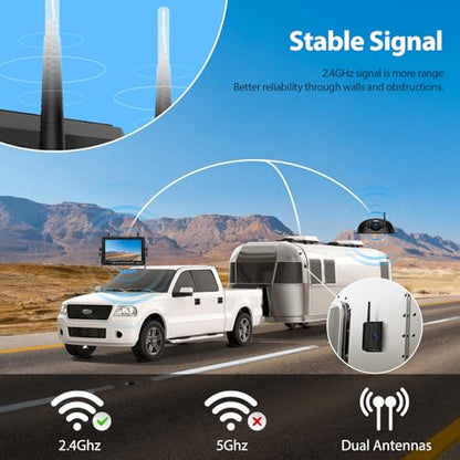 3 Camera Wireless RV Backup Camera System with 7 (7 '' -3 CAM)