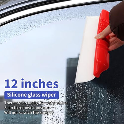 2 Pack 12inch car Squeegee (Red--2p)