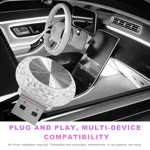 4 PCS USB LED Car Interior Atmosphere Lamp (White)