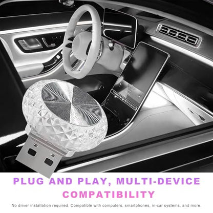 4 PCS USB LED Car Interior Atmosphere Lamp (White)