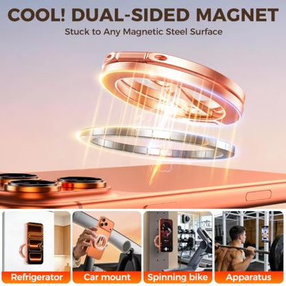 Magnetic Phone Ring Grip for MagSafe Dual (Rose Gold)