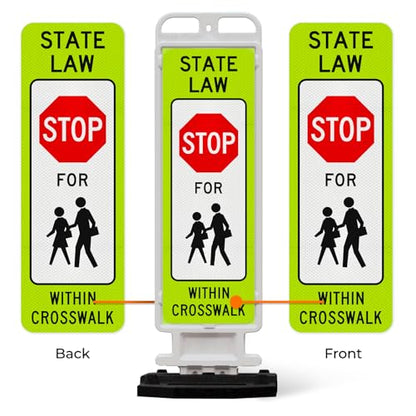 State Law Stop for Pedestrian in Crosswalk MUTCD R1 (Stop For Pedestrian in Crosswalk)