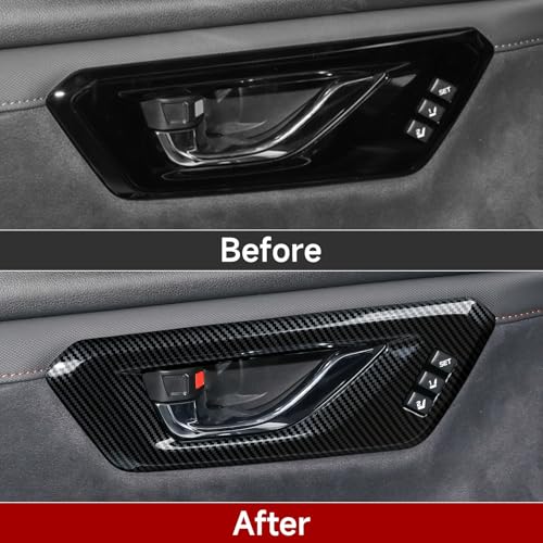 Car Inner Door Handle Panel Cover Decals Only for 2025 2026 Subaru Forester Accessories ABS Carbon Fiber Stickers (Inner Door Handle Decal)