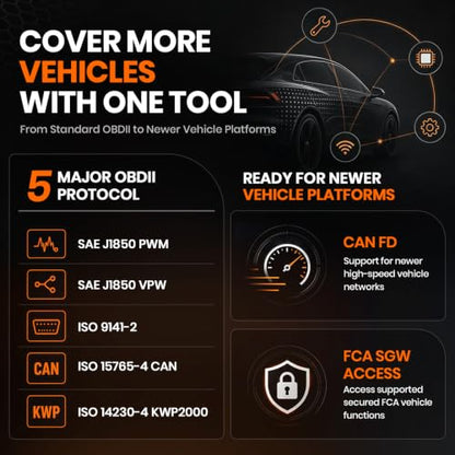 FX6100 Bidirectional OBD2 Scanner (Blcak)