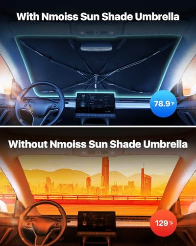2026 Windshield Sun Shade Umbrella [Vinyl Coating Heat Shield] (Medium (56" L x 31" W))