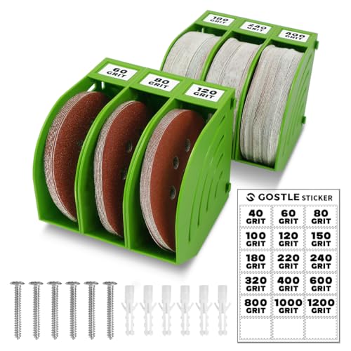 5 Inch Professional Sanding Discs Storage Bins (6 bins / Green)