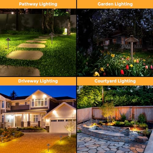 Solid Brass Low Voltage Landscape Pathway Lights