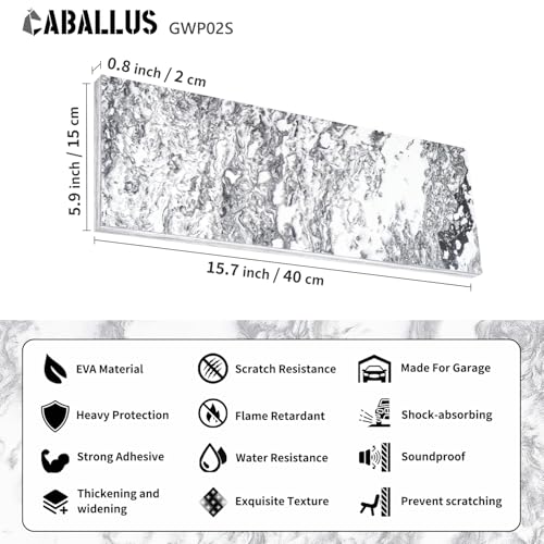 GWP02S Marble Grain Garage Wall Protector Car Door Protectors (2-Pack Marble Grain)