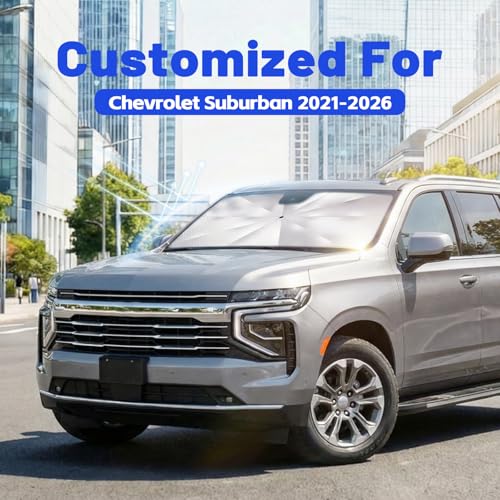 Car Windshield Sun Shade Umbrella for Chevrolet Suburban 2021 (For Chevrolet Suburban 2021-2026)