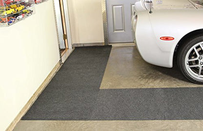 Garage Floor Runner Mat (Charcoal / 2'6" x 18' (Rectangular))