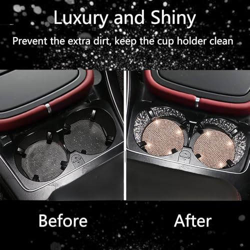 2pcs Bling Car Cup Holder Coaster (Champagne / 2pcs)
