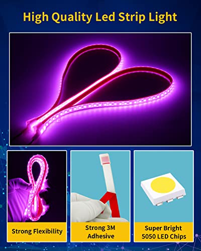 Pink Led Strip Lights (Pink / 24 inch)