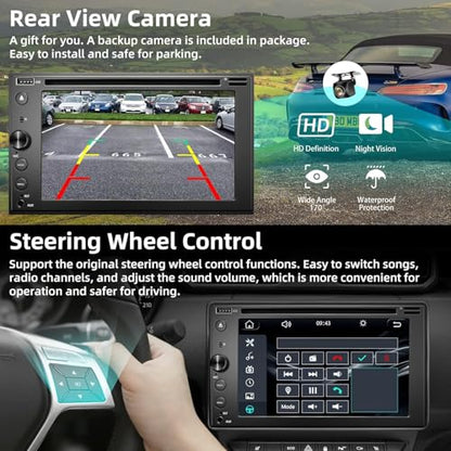 Double Din Car Stereo with CD (Car Stereo)