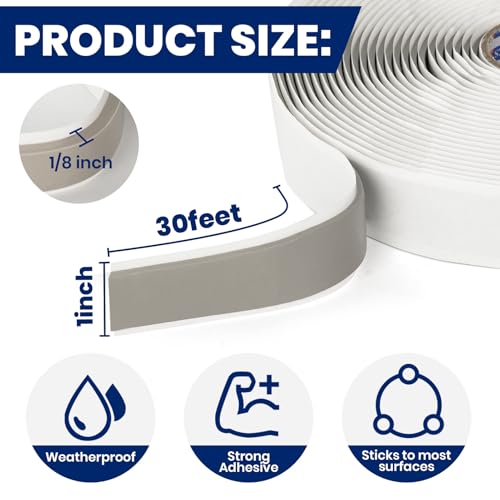 ADHES Premium Butyl Sealant Tape 1" x 30 'x 1 (1" x 1/8" x 30')