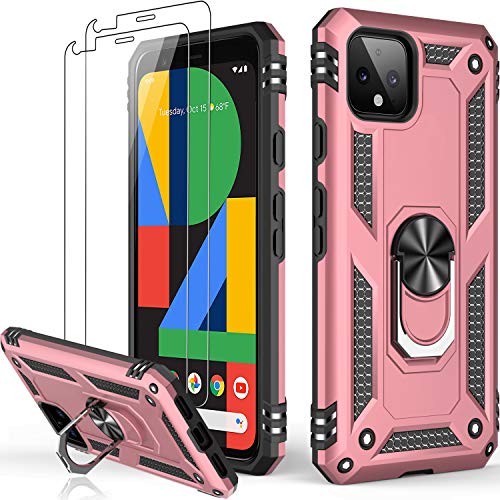 for Google Pixel 4 Case with Screen Protector (Rose Gold / Google Pixel 4)