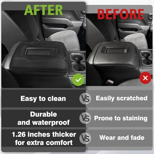 Armrest Cover for Silverado (1) 14-18 |Silverado & Sierra| Bucket Seat, +Thick)
