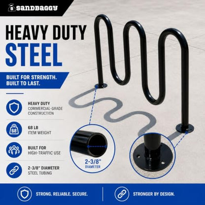 Commercial 7 Bike Rack (5 Loop - 7 Bike Capacity)