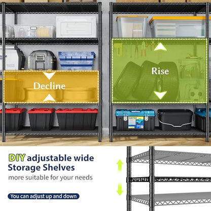 52.36" W Storage Shelves (13.78"D x 52.36"W x 70.8"H)