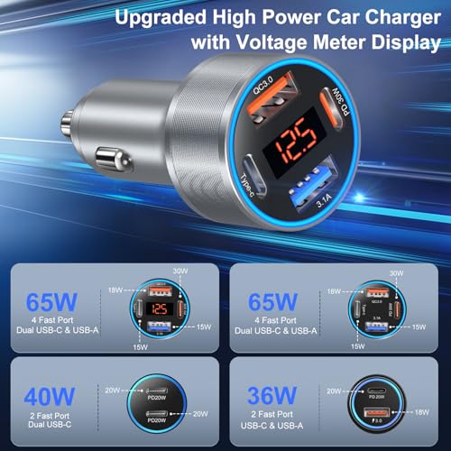Car Charger USB C (1-Pack / Gray)