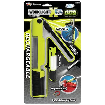 W2684 700 Lumen Rechargeable LED Work Light (700+LM Clear View Li-Ion LED Work Light)