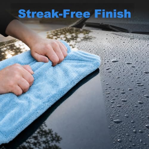 Car Drying Towels (New Car Towels - Blue / 35.4"x23.6" - 2pcs)