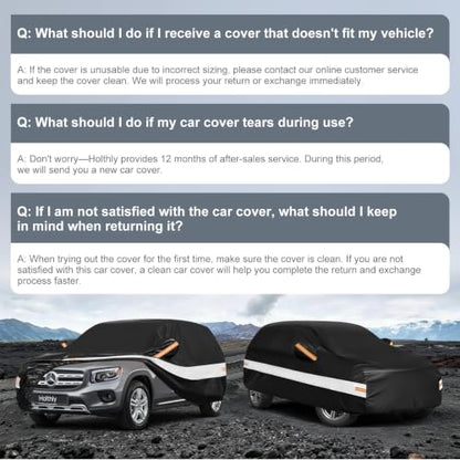10 Layers SUV Car Cover Custom Fit for Mercedes (Black Gray / Custom Fit for Mercedes-Benz GLB)