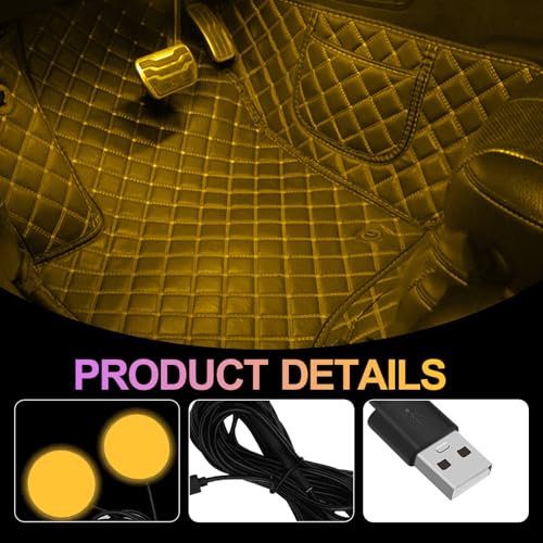 Car Interior LED Lights (Yellow)